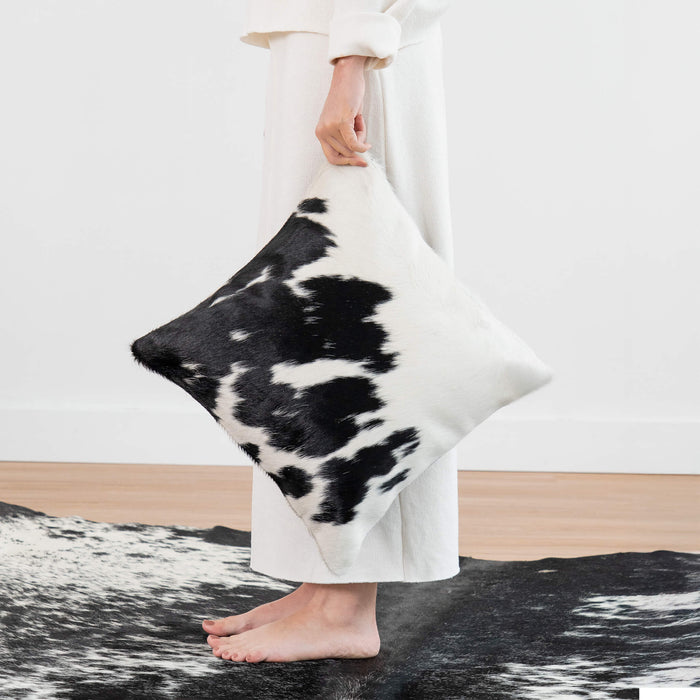 Black and White Cowhide Pillow