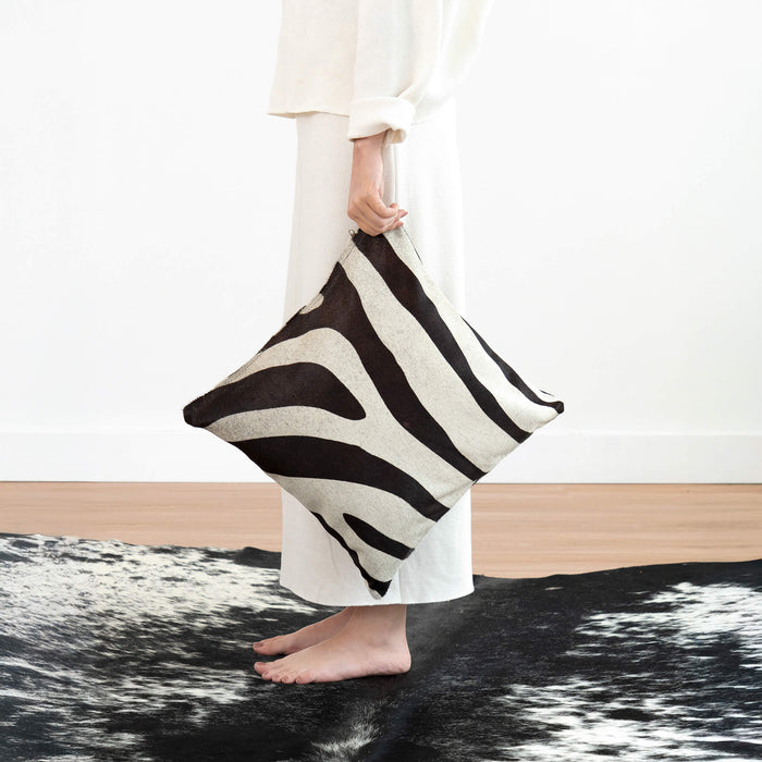 Zebra Cowhide Pillow