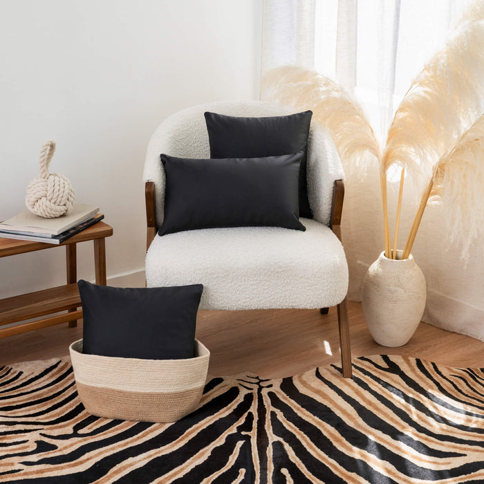 Onyx Leather Pillow