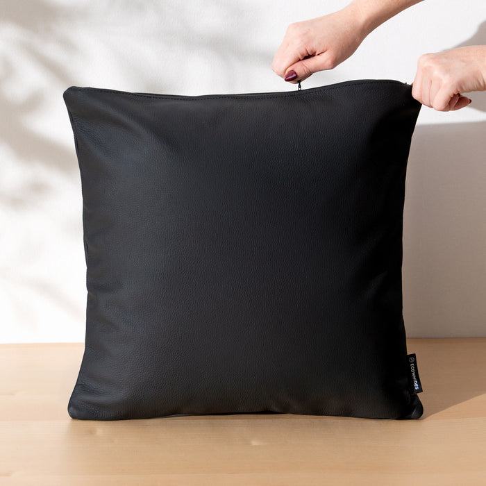 Onyx Leather Pillow