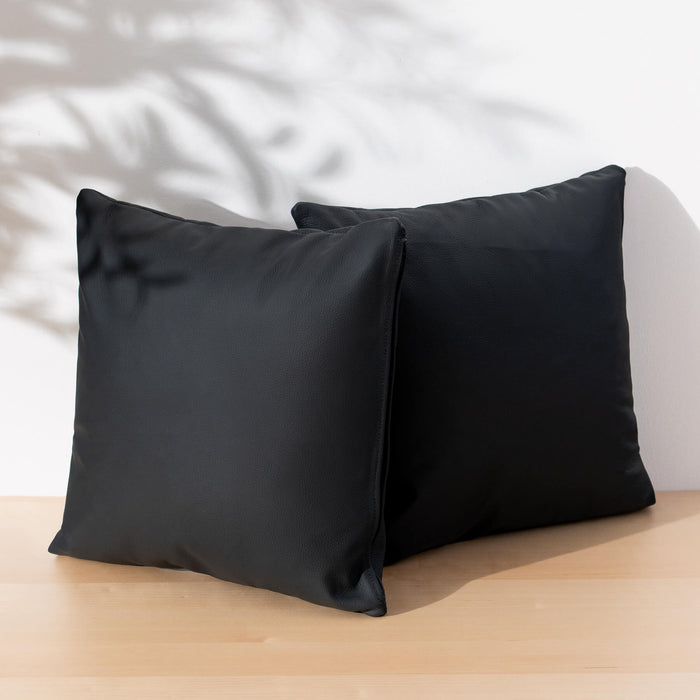 Onyx Leather Pillow
