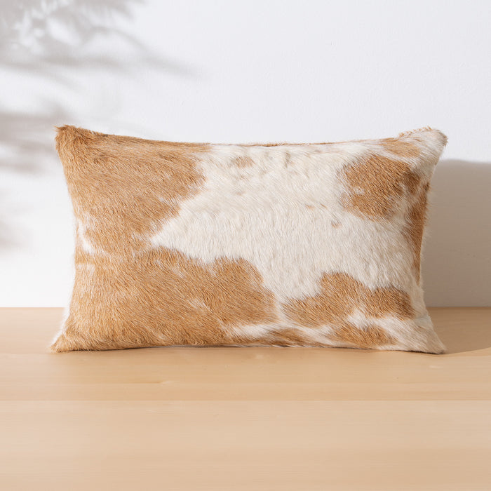 Palomino and White Cowhide Pillow