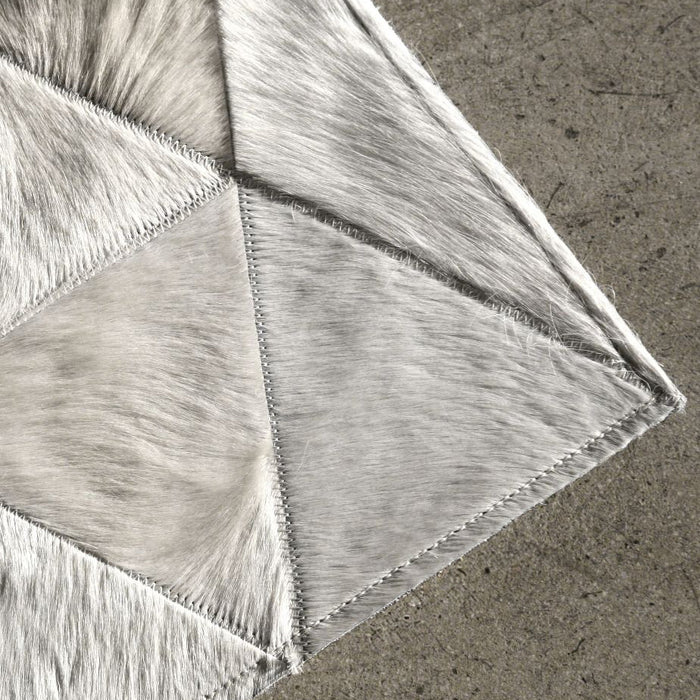 Pyramid White Cowhide Patchwork