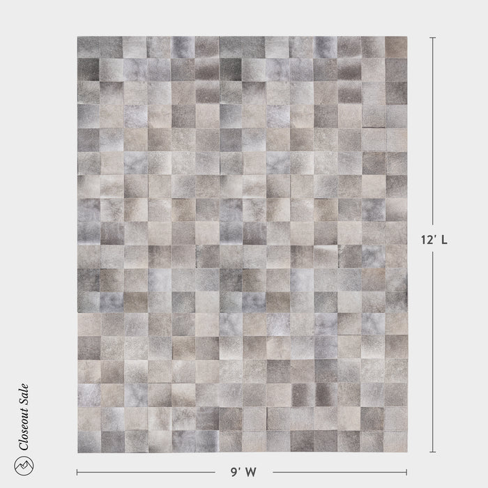 Rhodes Grey Cowhide Rug Size 12 x 9 Feet on Sale