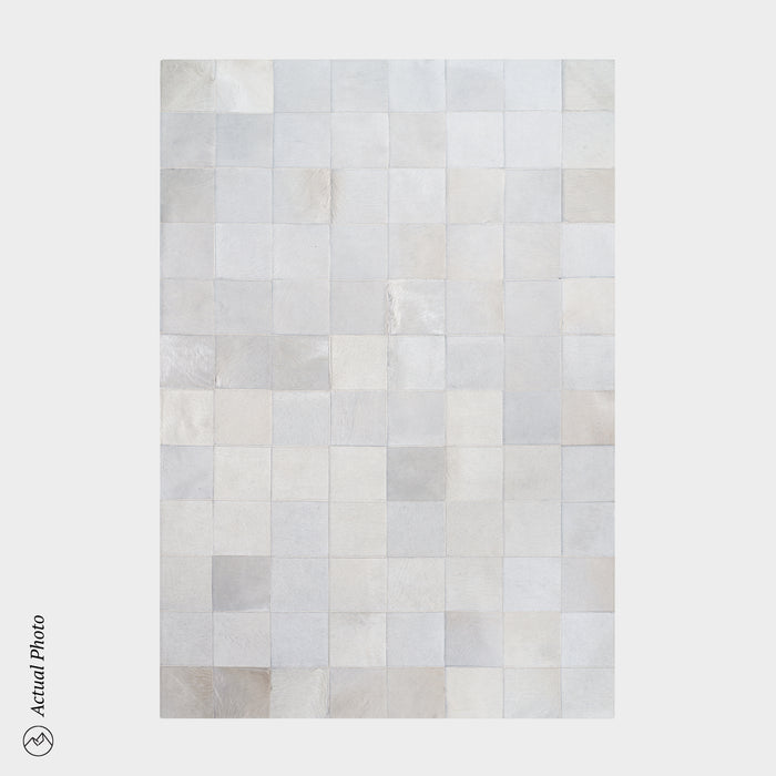 Rhodes White Cowhide Rug Size 8 x 5 Feet on Sale