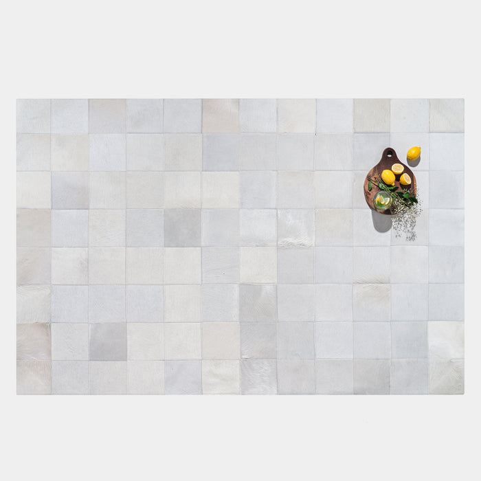 Rhodes White Cowhide Rug