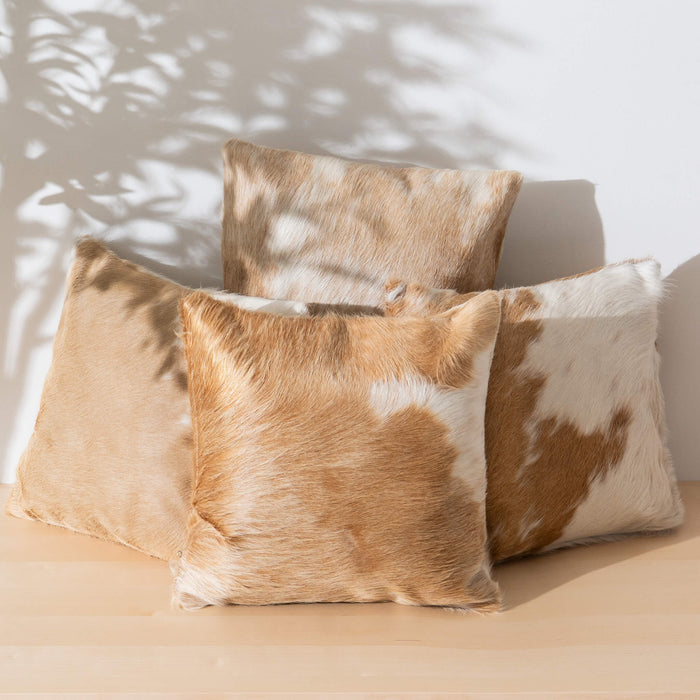 Palomino and White Cowhide Pillow