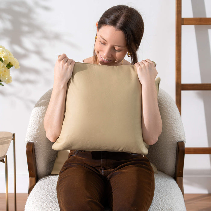 Sand Leather Pillow