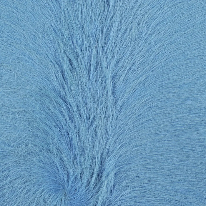 Sea Blue Dyed Cowhide Rug , Natural Suede Leather | eCowhides