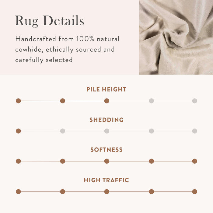 White Natural Cowhide Rug