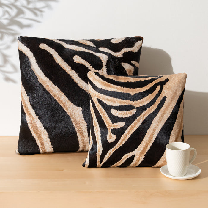 Zebra Safari Cowhide Pillow