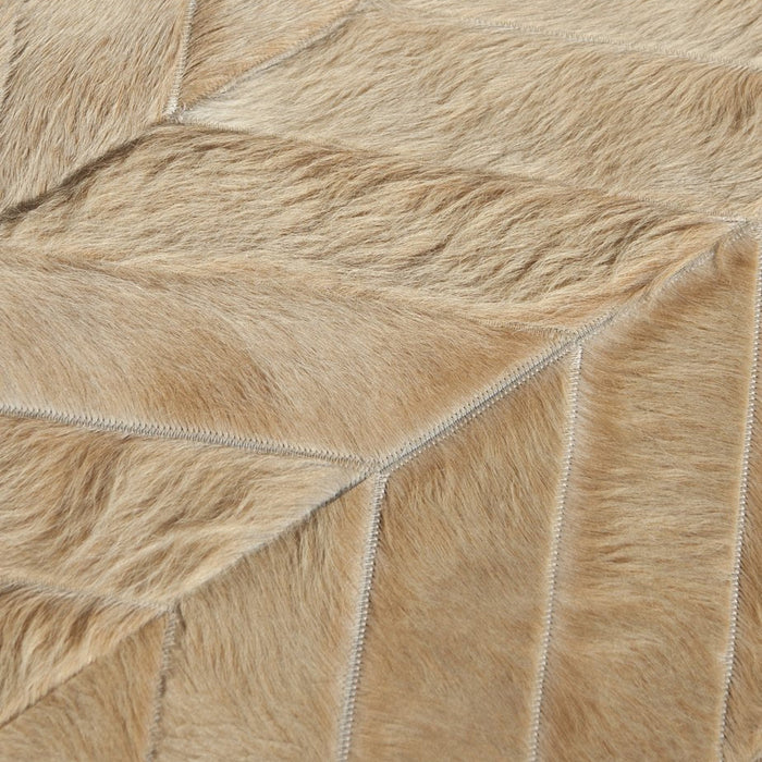 CHEVRON Beige Cowhide Rug