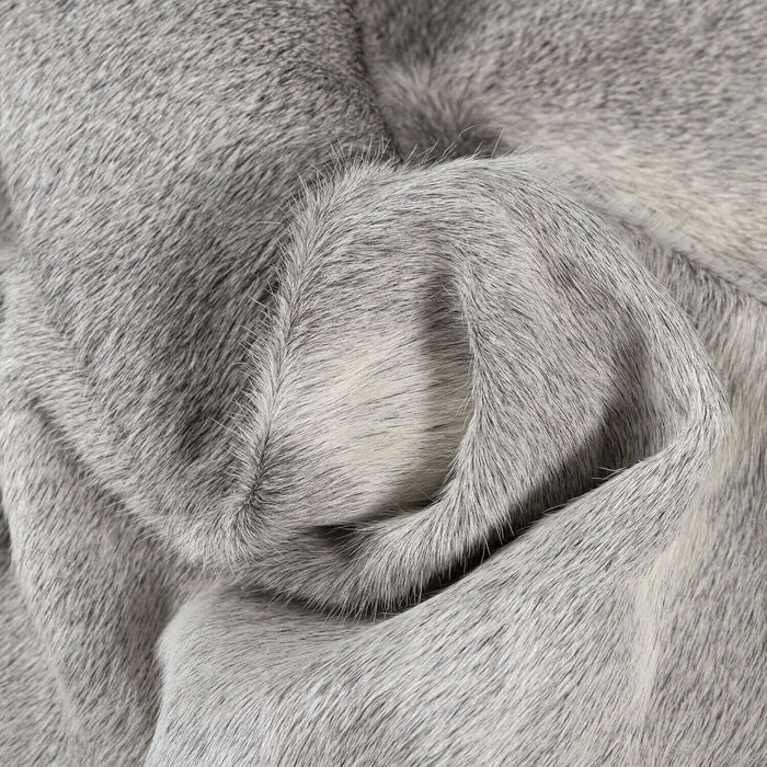 Grey Brazilian Cowhide Rug, Natural Suede Leather | eCowhides