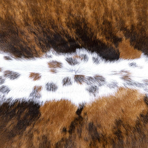 Tricolor Brazilian Cowhide Rug, Natural Suede Leather | eCowhides