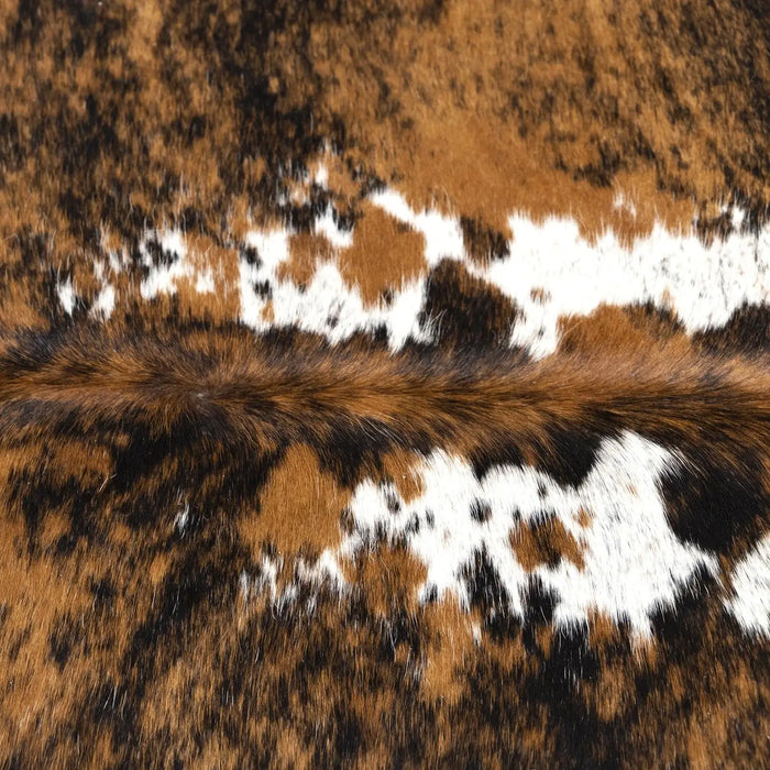 Tricolor Brazilian Cowhide Rug, Natural Suede Leather | eCowhides