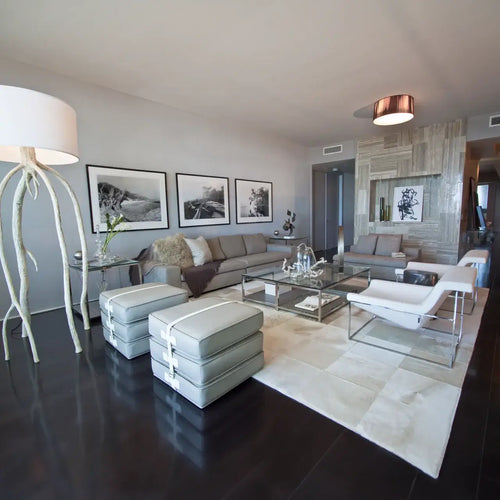 Rhodes White Cowhide Rug, Natural Suede Leather | eCowhides