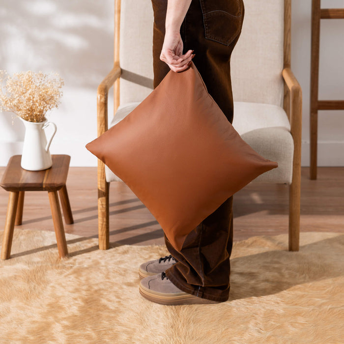 Caramel Leather Pillow