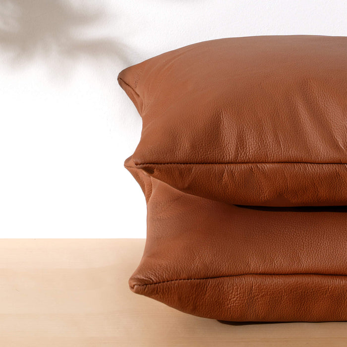 Caramel Leather Pillow