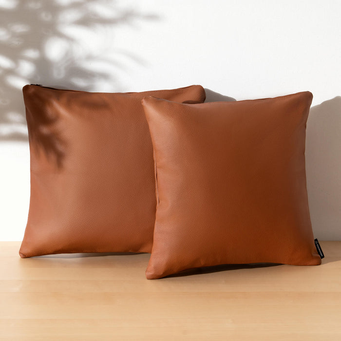 Caramel Leather Pillow