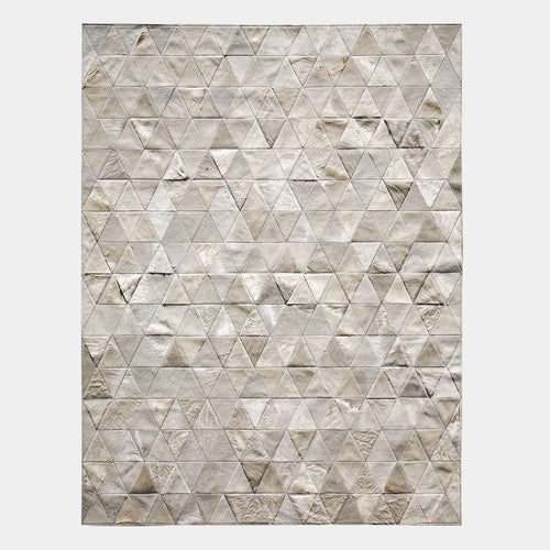 Pyramid White Cowhide Patchwork