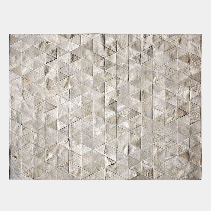 Pyramid White Cowhide Patchwork