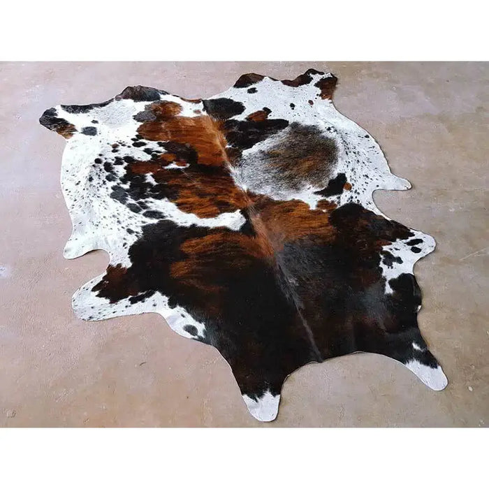 Tricolor Cowhide Rug , Natural Suede Leather | eCowhides