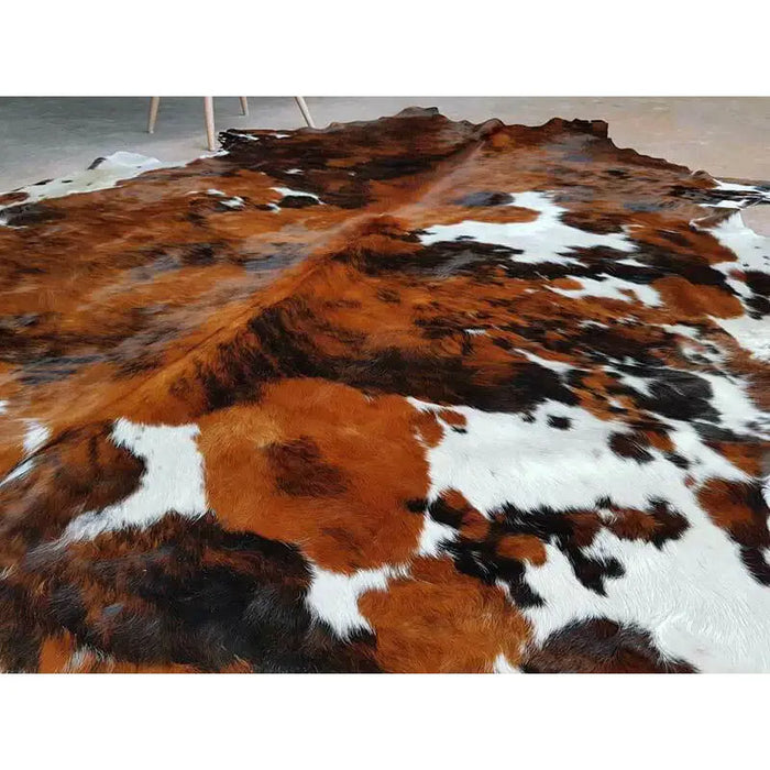 Tricolor Cowhide Rug , Natural Suede Leather | eCowhides