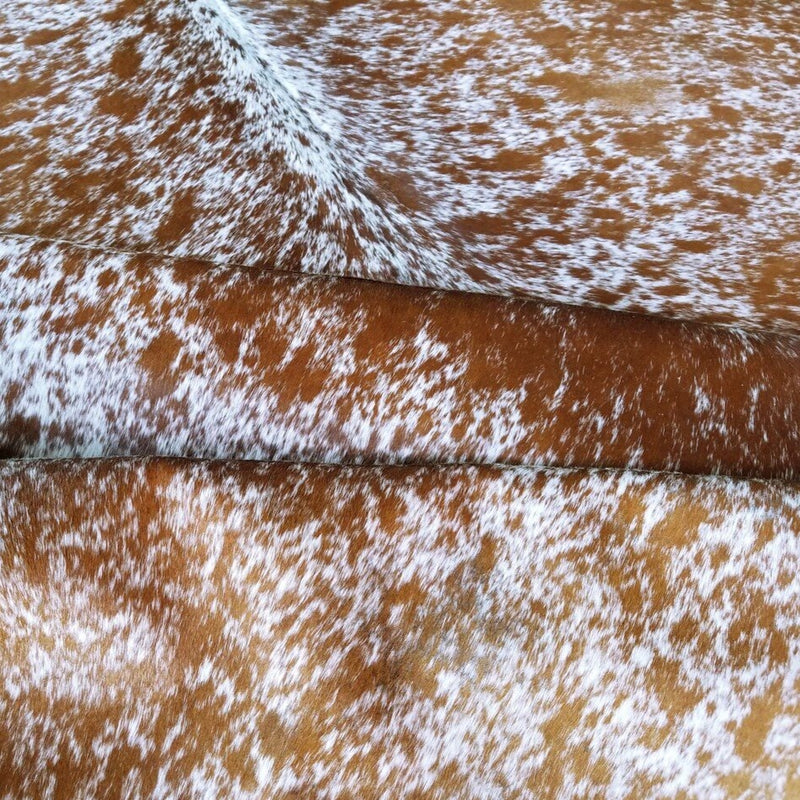 Salt and Pepper Brown Brazilian Cowhide Rug: XL