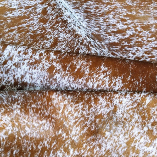 Brown Salt And Pepper Cowhide Rug , Natural Suede Leather | eCowhides