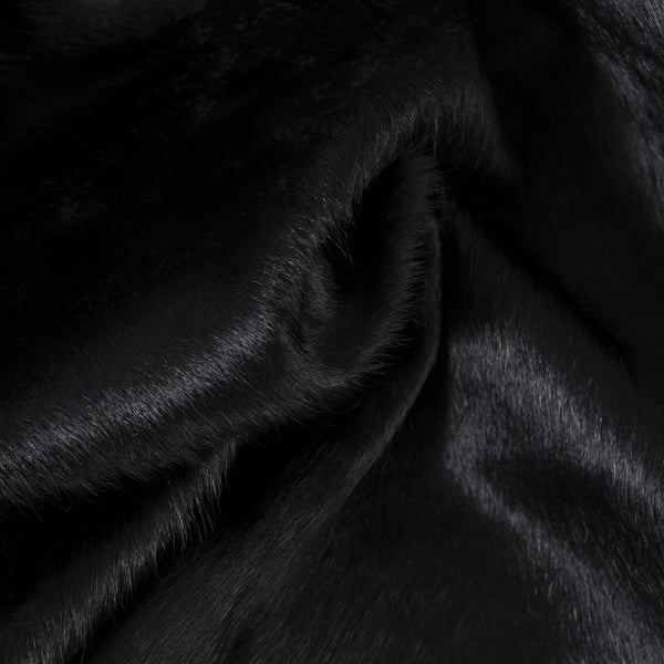 Black Brazilian Cowhide Rug: Large , Natural Suede Leather | eCowhides