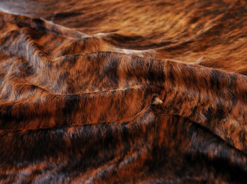 Brindle Cowhide Rug , Natural Suede Leather | eCowhides