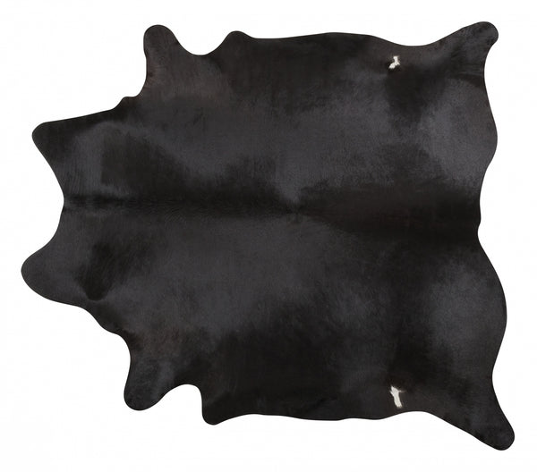Black Brazilian cowhide rug