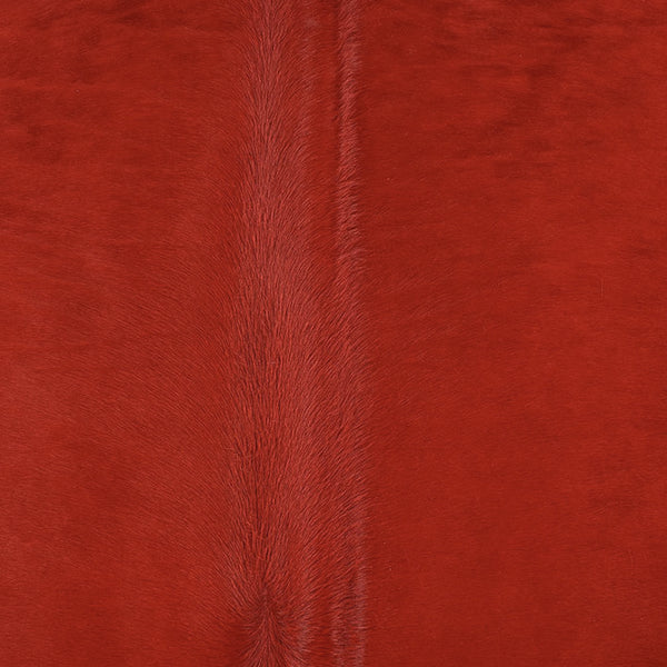 Red Dyed Cowhide Rug , Natural Suede Leather | eCowhides