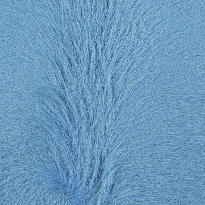 Sea Blue Dyed Cowhide Rug , Natural Suede Leather | eCowhides