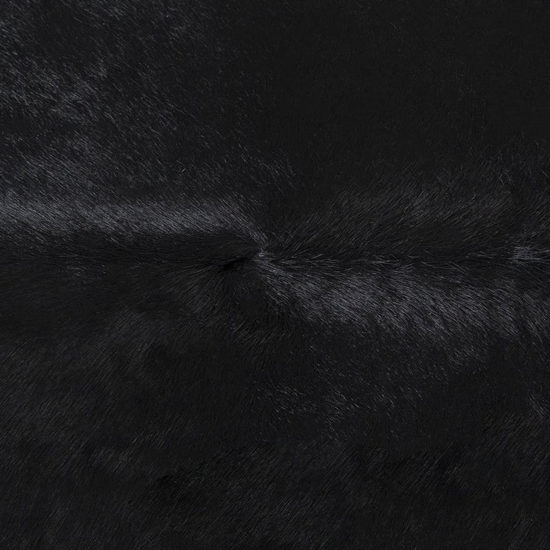 Black Dyed Cowhide Rug , Natural Suede Leather | eCowhides