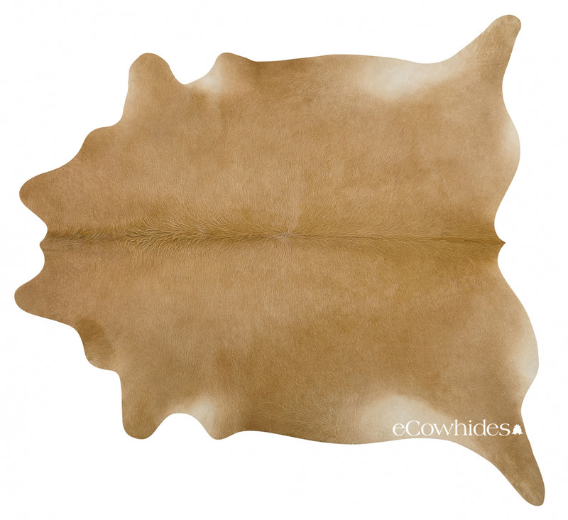 Palomino Brazilian Cowhide Rug: Xl , Natural Suede Leather | eCowhides