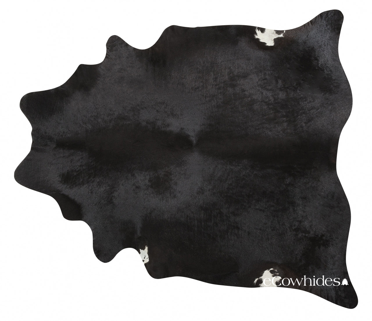 Black Brazilian Cowhide Rug Xxl , Natural Suede Leather eCowhides