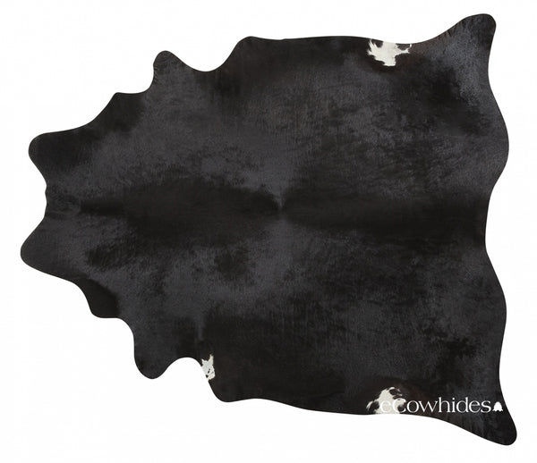 Black Brazilian Cowhide Rug: Xxl , Natural Suede Leather | eCowhides