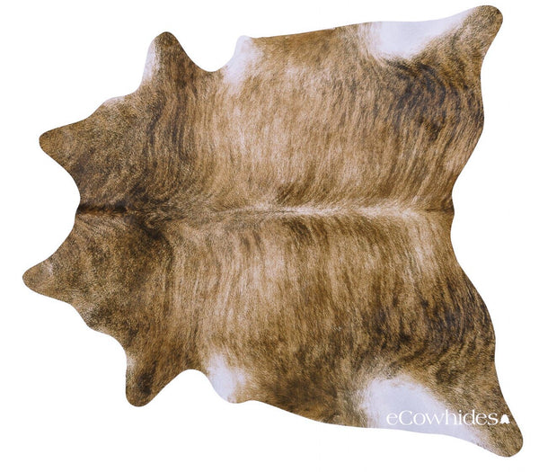 Brindle Brazilian Cowhide Rug: Xxl , Natural Suede Leather | eCowhides