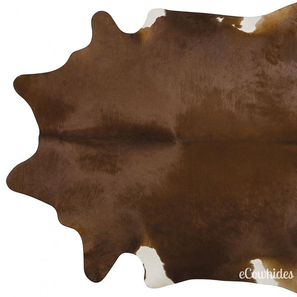 Solid Brown Cowhide Rug , Natural Suede Leather | eCowhides