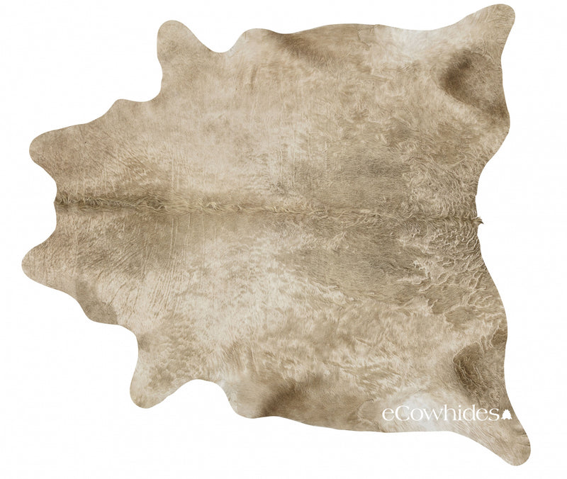 Champagne Brazilian Cowhide Rug: Xl , Natural Suede Leather | eCowhides