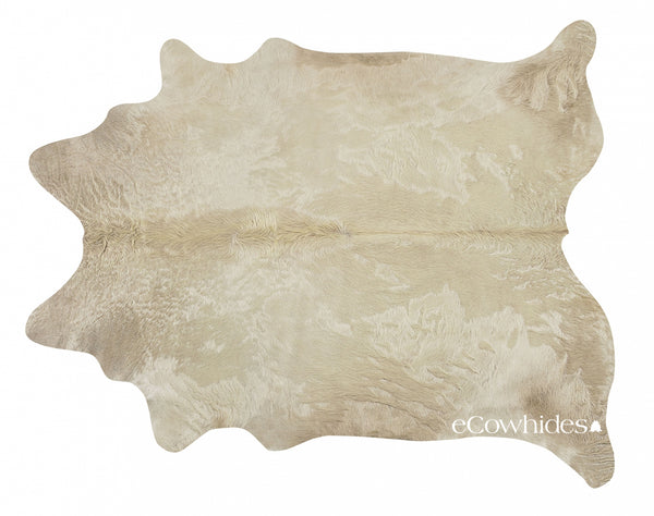 Champagne Brazilian Cowhide Rug: Xxl , Natural Suede Leather | eCowhides