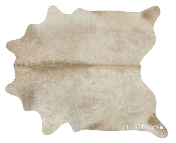Champagne Brazilian Cowhide Rug: Xl , Natural Suede Leather | eCowhides
