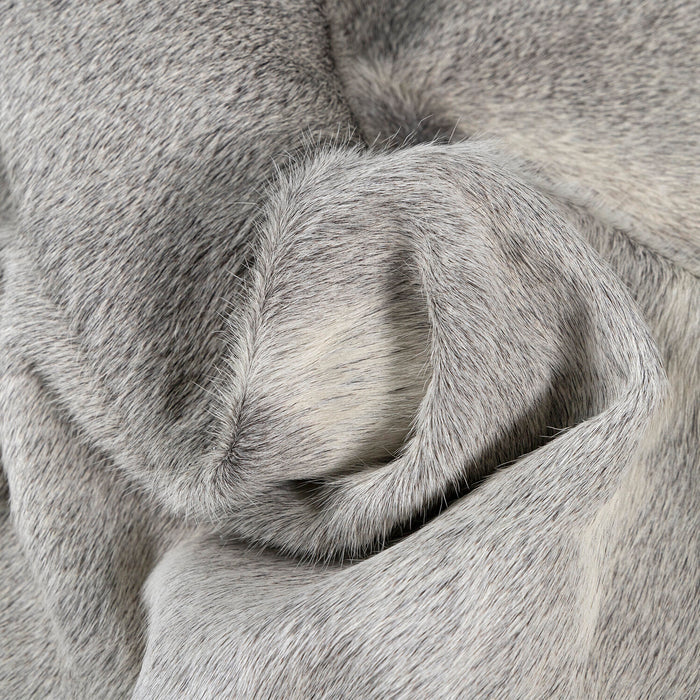 Grey Brazilian Cowhide Rug: Large , Natural Suede Leather | eCowhides