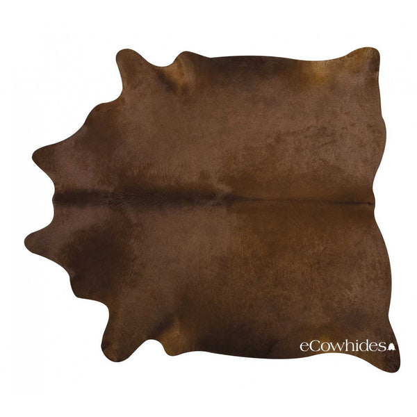 Dark Brown Brazilian Cowhide Rug: Large , Natural Suede Leather | eCowhides