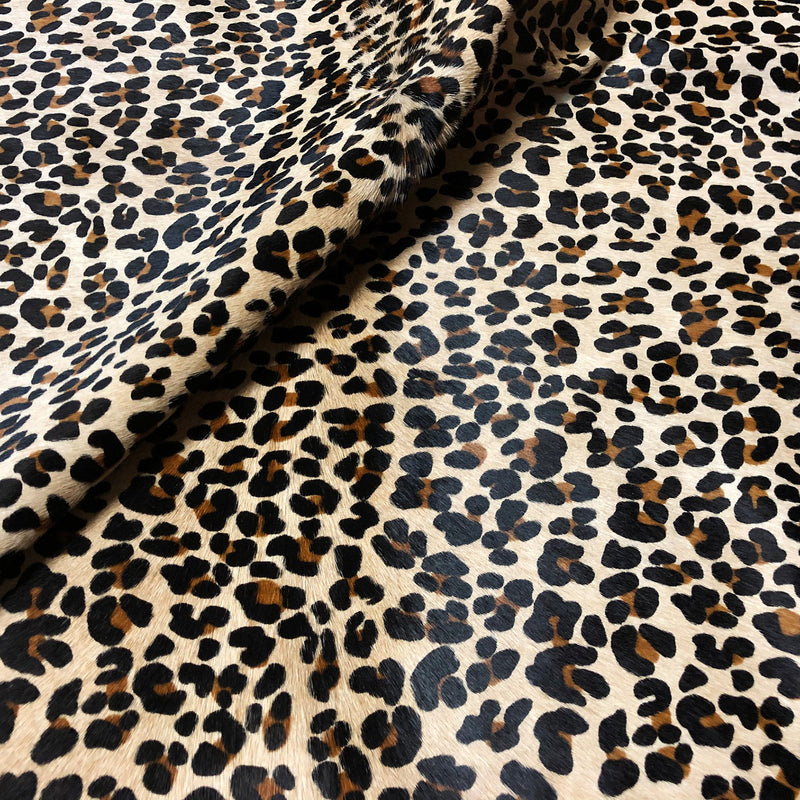 Leopard Cowhide Rug , Natural Suede Leather | eCowhides