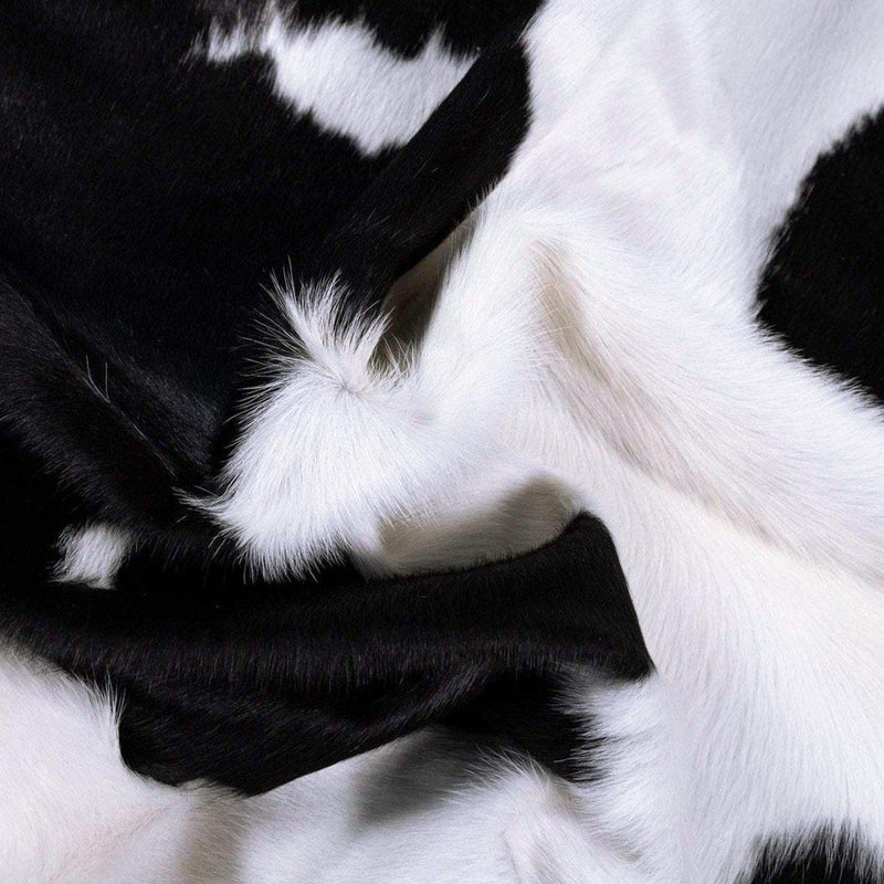 Black And White Brazilian Cowhide Rug: Xl , Natural Suede Leather | eCowhides