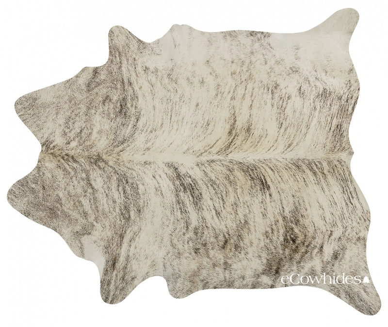Light Brindle Brazilian Cowhide Rug: Xl , Natural Suede Leather | eCowhides