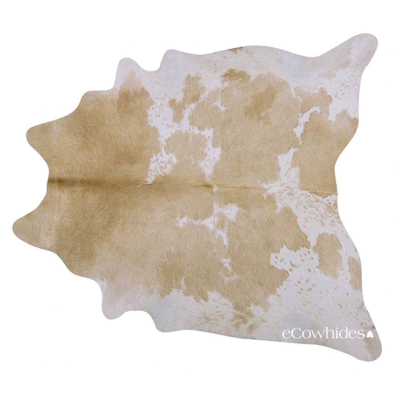 Palomino And White Brazilian Cowhide Rug Xxl , Natural Suede Leather