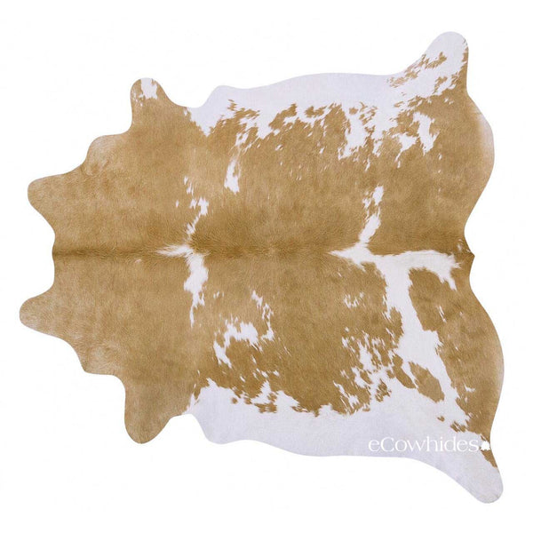 Palomino and White Brazilian Cowhide Rug Size Extra Large